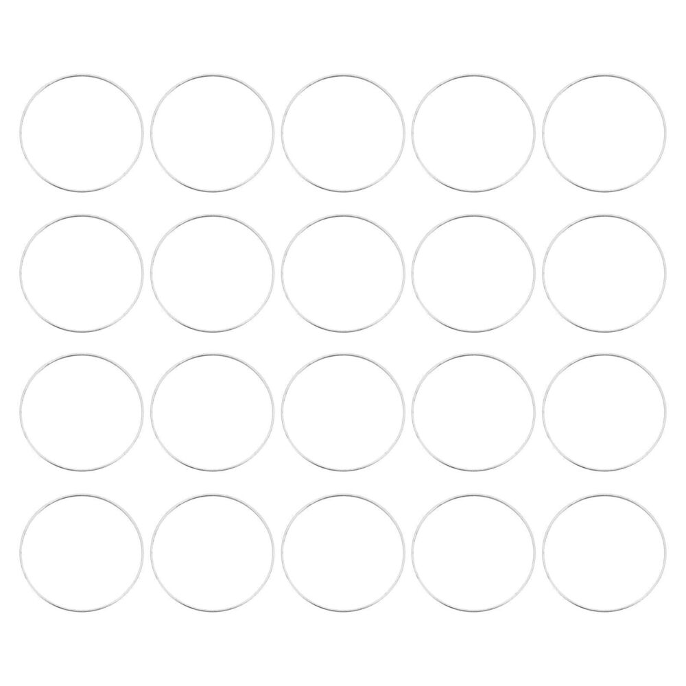 6361 50pcs 38mm Brass Hollow Circle Bezel Pendant Frame Round Linking Rings